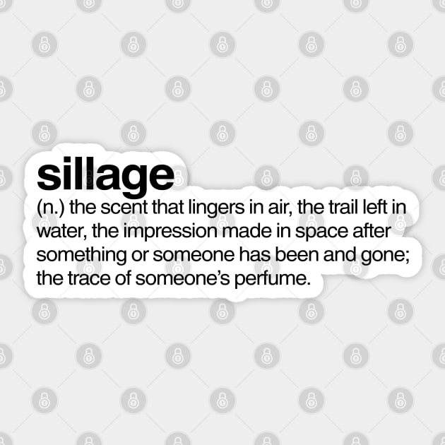 Perfume sillage definition sales